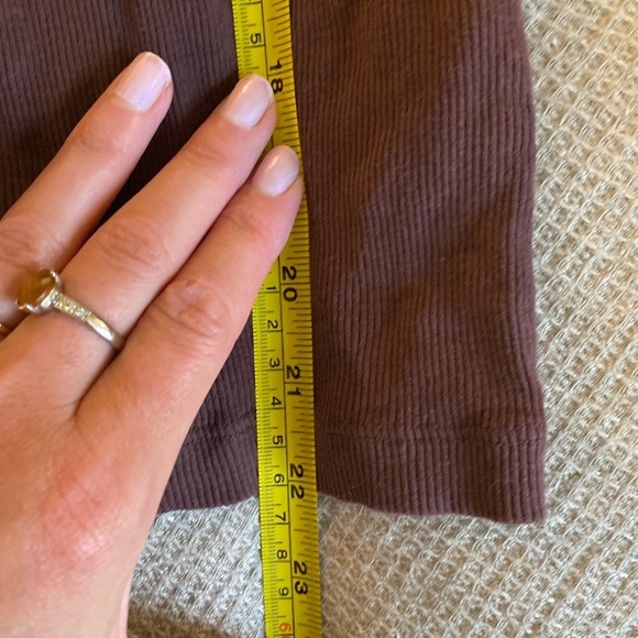 Helmut Lang Women’s Brown Ribbed Long Sleeve Cut Out Shirt Size L Stretch Top - Picture 3 of 3